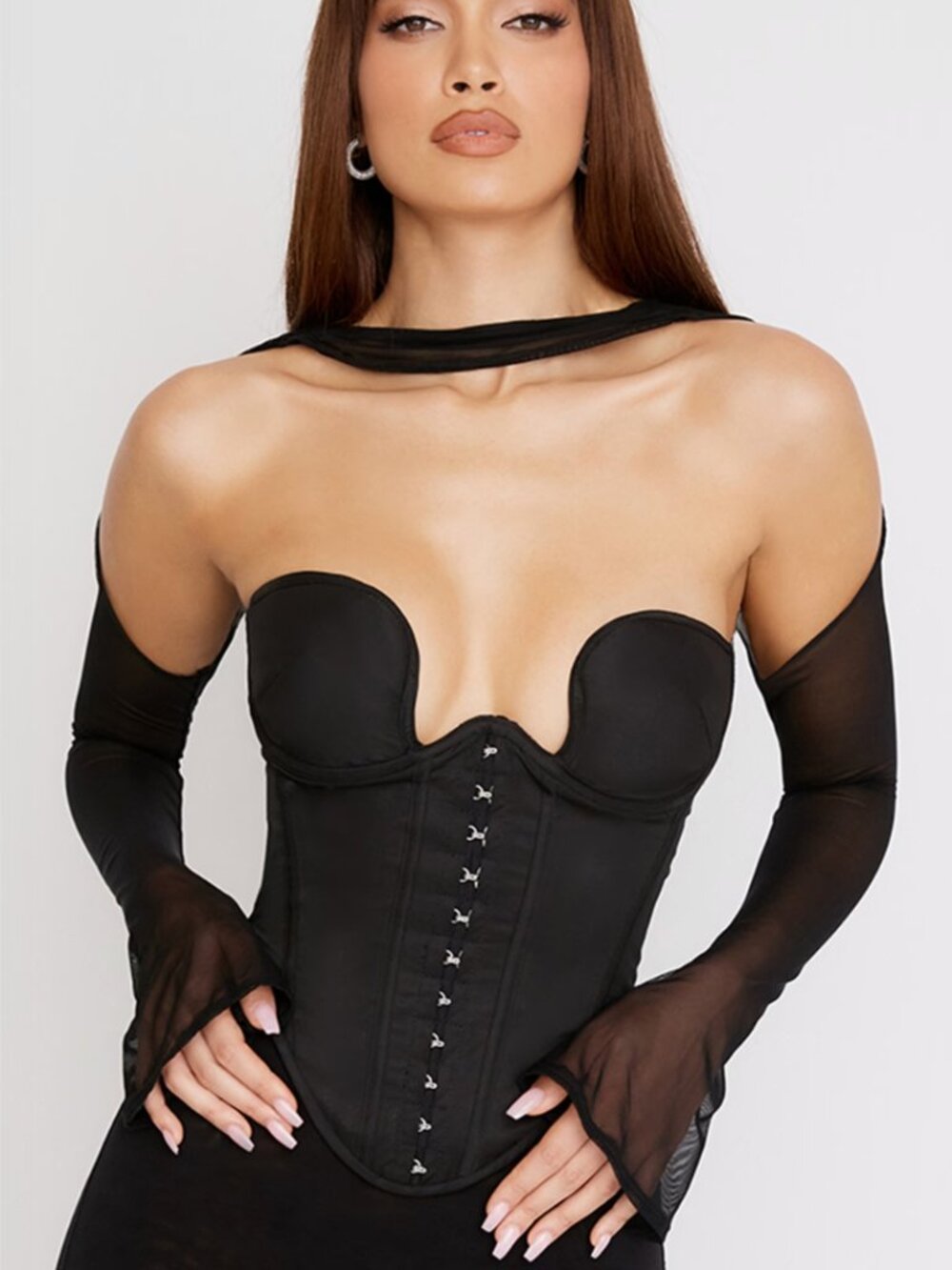 House of CB London Mina Black Corset Size M / Cup D-E NWT NEW WITH TAGS